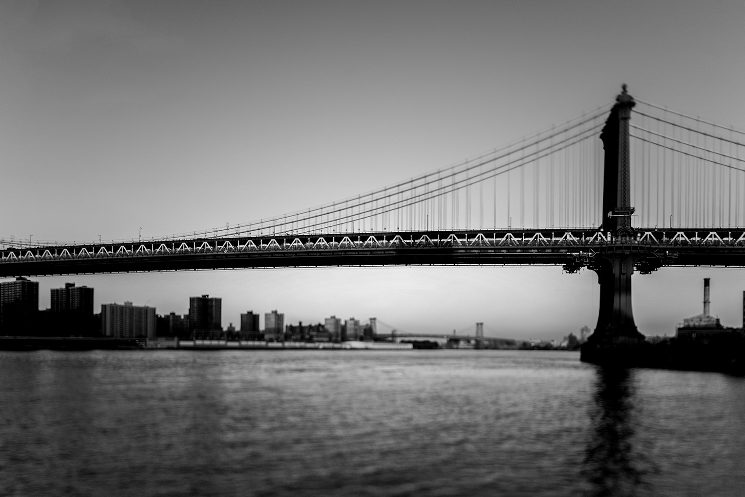 quadro-de-foto-nova-york-ny-preto-e-branco-fotografia-fineart-Victor-Affaro Quadro de Victor Affaro - Manhattan Bridge, Nova York
